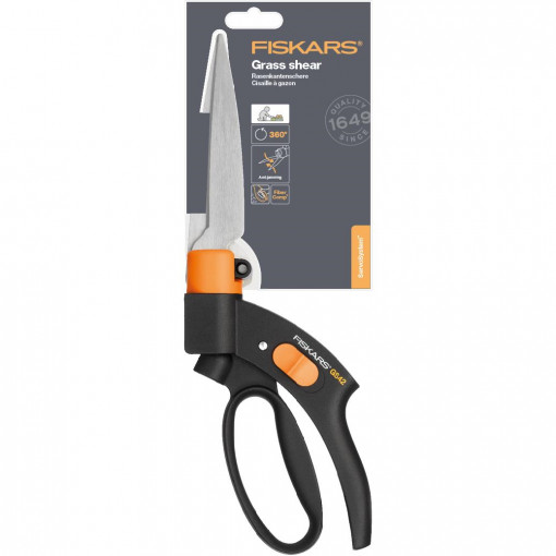 FISKARS Foarfeca cu servo-mecanism pentru gazon GS42, 344 mm, 310 g - 1000589 - Img 3