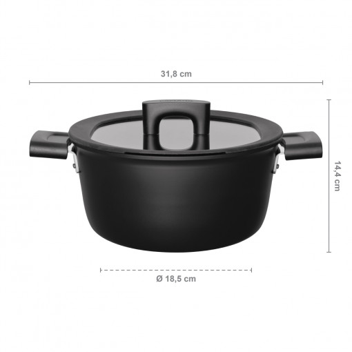 FISKARS Oala cu capac Fiskars Hard Face, Ø 22 cm, 3.5 L - 1052227 - Img 2