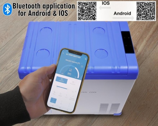 Frigider auto cu compresor Alpicool 50l 230/24/12V -20°C BLUE APP - TT07092 - Img 8