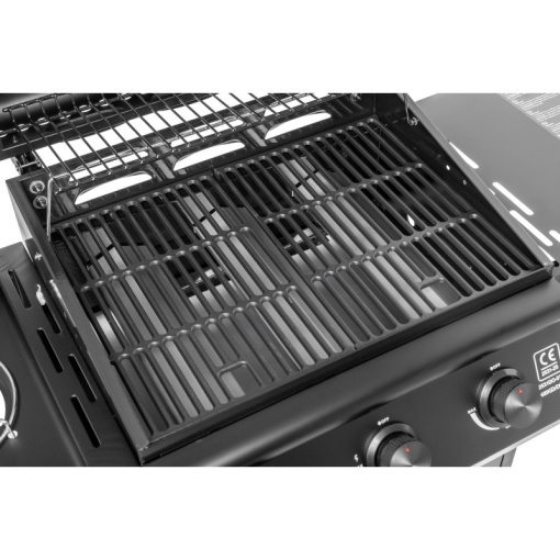 Gratar pe gaz cu 3 arzatoare din inox si arzator lateral Activa San Diego - 19689GD - Img 10