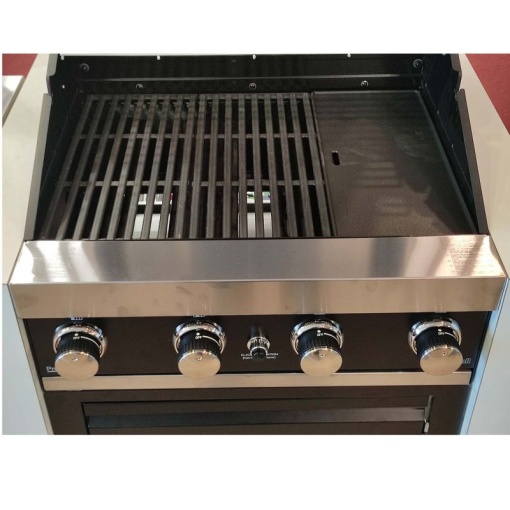 Gratar pe gaz cu 4 arzatoare din inox, incastrabil, gratare din fonta, Grandhall Grandpro Premium GT4 - K04000386A - Img 6