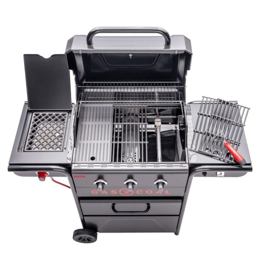 Gratar pe gaz si carbuni hibrid Char-Broil Gas2Coal 2.0 330 Special Edition, plita si sear burner - 140994 - Img 5