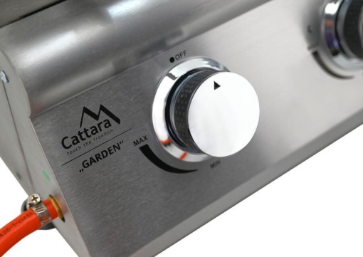 Gratar table top pe gaz Cattara Garden cu 3 arzatoare, 9.6kw, inox, capac dublu - TT14100 - Img 6