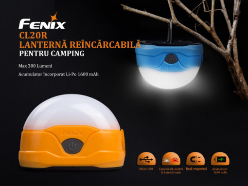 Lanterna camping Fenix CL20 Reincarcabila 300 lumeni 15 metri 2