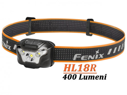 Lanterna frontala Fenix HL18 Reincarcabila 400 lumeni 76 metri