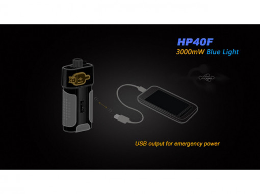 Lanterna frontala Fenix HP40F Pescuit 450 lumeni 110 metri 5