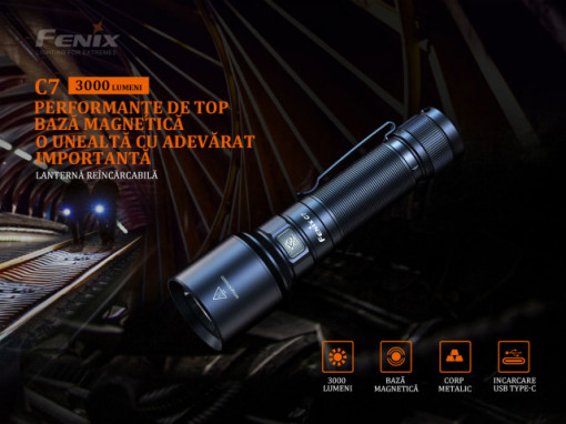 Lanterna Tactică Fenix C7  - 3000 Lumeni - 470 Metri - ADV-454-001 2