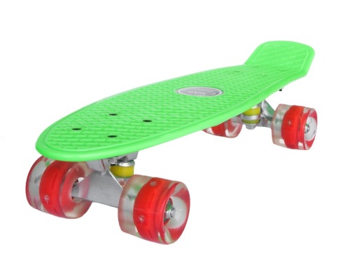 Penny board Mad Cruiser cu roti LED ABEC 7-verde - Img 3