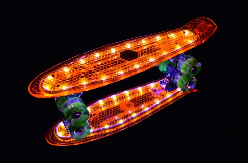 Penny board Mad Cruiser Full LED ABEC 7-oranj - Img 5