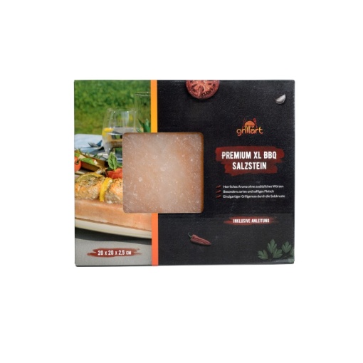 Placa patrata din sare de Himalaya 20x20x2,5 cm pentru gatit la gratar Grillart - GA-1006-2 - Img 5