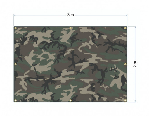 Prelata Tarpaulin 2x3m WATERPROOF Cattara - TT13888 - Img 3