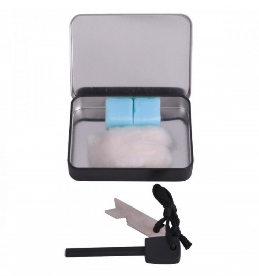Amnar set de aprins focul in cutie metalica MFH - 27105 2