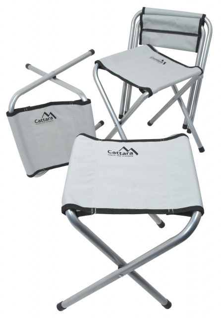 Set pliabil masa + 4 scaune DOUBLE Cattara - gri - TT13488 - Img 7