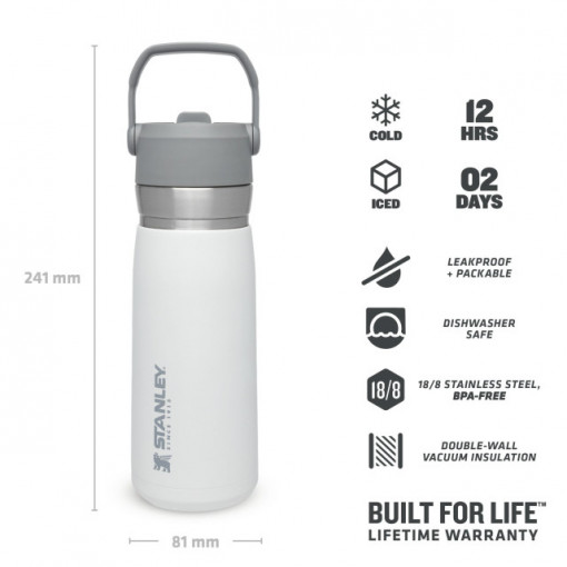 Sticla Apa Stanley The IceFlow™ Flip Straw Water Bottle Polar 0.65L - 10-09697-007 3