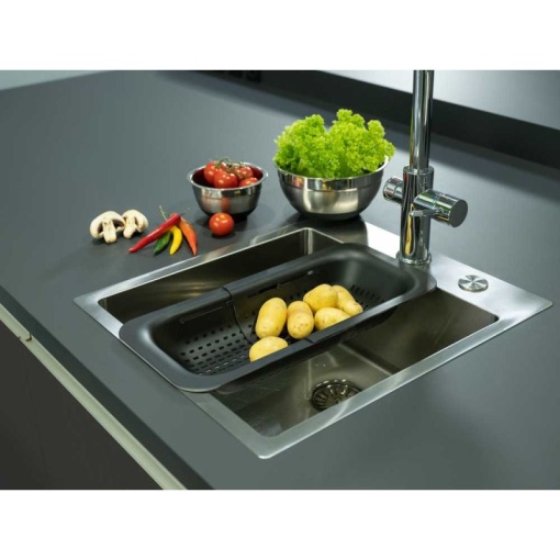 Tava reglabila pentru chiuveta Sivo Wenko Black Outdoor Kitchen 36,5/50 x 20 x 7 cm negru - 55012100 - Img 13