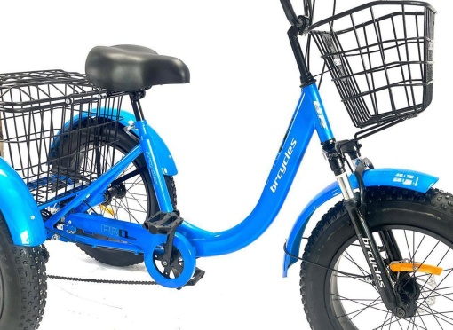Tricicletă adulți BR Pro2025, 20", 7 viteze, frâne pe disc, cadru din oțel 15", albastru - Img 3