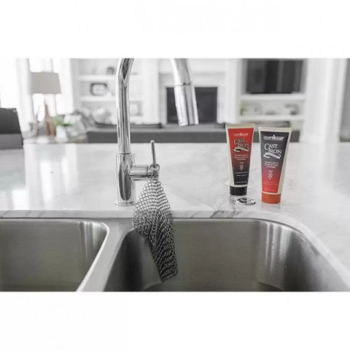 Unealta cu zale din inox pentru curatat vase din fonta 18 x 18 cm Camp Chef - CC-CMS7 2