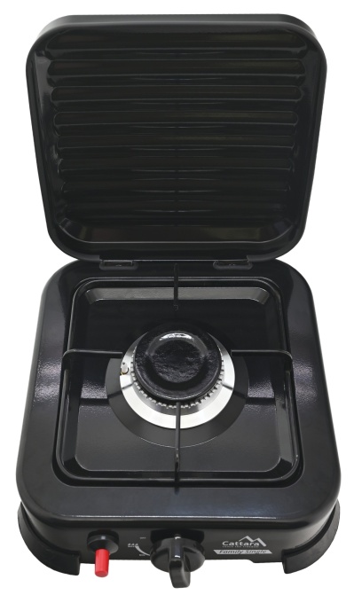 Aragaz portabil cu 1 arzator Cattara Traveler Family Single, negru, capac, 2.2kw, 160g/h - Img 4