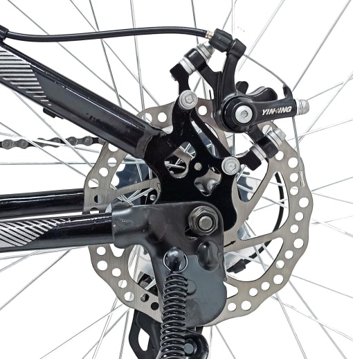Bicicleta BR STORM 24", 21 viteze, frane pe disc, cadru otel 14", manete secventiale, negru/verde - Img 10