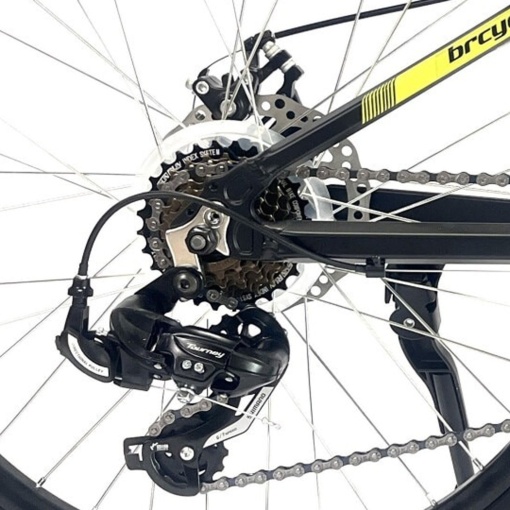 Bicicleta BR Tornado 24", 21 viteze, frane pe disc, cadru din aluminiu 13", manete secventiale, negru - Img 8
