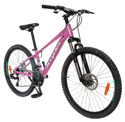 Bicicleta BR Tornado 26", 21 viteze, frane pe disc, cadru din aluminiu 13.5", manete secventiale, roz - Img 2