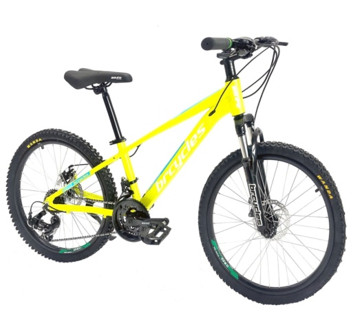 Bicicleta BR Tornado 26", 21 viteze, frane pe disc, cadru din aluminiu 13.5", manete secventiale, galben - Img 9