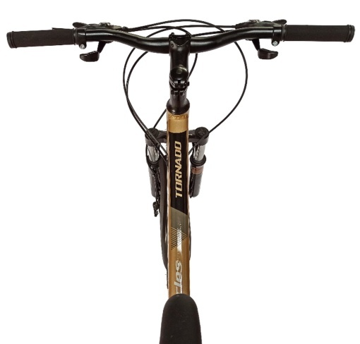 Bicicleta BR Tornado ProMG 26", jante MAGNEZIU, 21 viteze, frane pe disc, cadru din aluminiu 13.5", manete secventiale, maro - Img 7