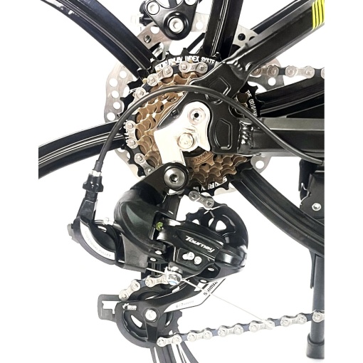 Bicicleta BR Tornado ProMG 26", jante MAGNEZIU, 21 viteze, frane pe disc, cadru din aluminiu 13.5", manete secventiale, negru - Img 5
