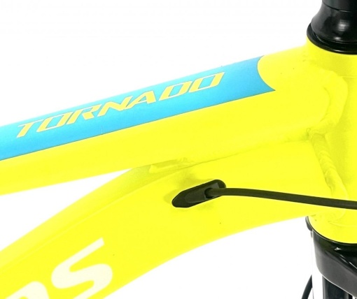 Bicicleta BR Tornado ProMG 26", jante MAGNEZIU, 21 viteze, frane pe disc, cadru din aluminiu 13.5", manete secventiale, galben - Img 3