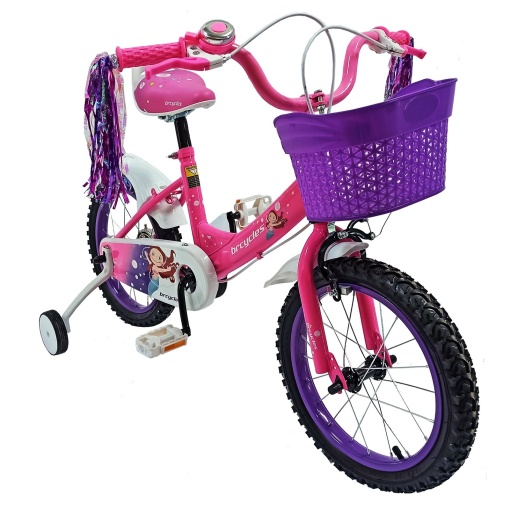 Bicicletă copii BR Linda Kids 16", cadru oțel, roz, varsta 4 - 6 ani - Img 2