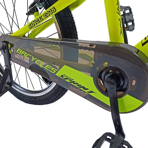 Bicicletă copii BR Neptune 20", cadru oțel, galben fluo, varsta 7 - 10 ani - Img 7