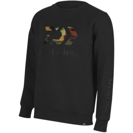 Bluza Daiwa D-Vec Crew Neck Camo Charcoal - Img 2