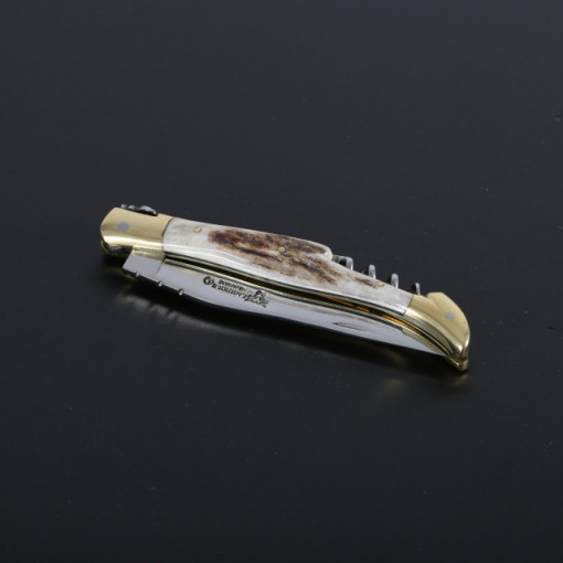Briceag cu Tirbuson Laguiole en Aubrac, Maner Corn Cerb lama 12cm - LGL0312BCL/FSJ1 4