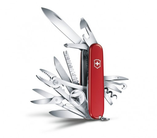 Briceag Victorinox SwissChamp, rosu - 1.6795 unelte frontal