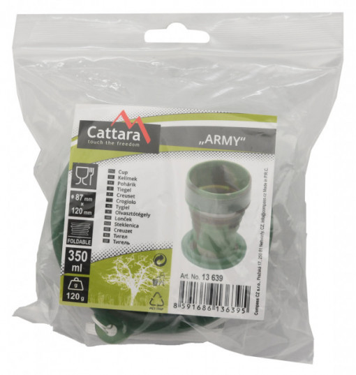 Cana pliabila din silicon Army 350ml Cattara TT13639 - Img 5