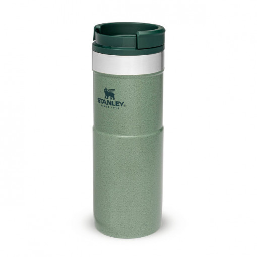 Cana Termoizolanta Stanley The NeverLeak Travel Mug Hammertone Green 0.47L - 10-09851-006 2