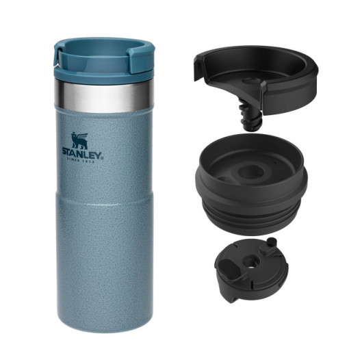 Cana Termoizolanta Stanley The NeverLeak™ Travel Mug Hammertone Ice 0.35L - 10-09855-009 4