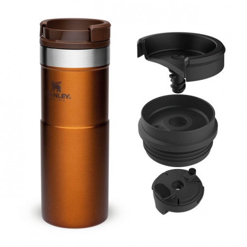 Cana Termoizolanta Stanley The NeverLeak Travel Mug Maple Ice 0.47L - 10-09851-010 4