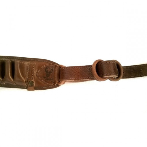 Cartusiera Nobil Hunt piele maro cu 30 posturi cal 12 - VE.NP1230 - Img 4