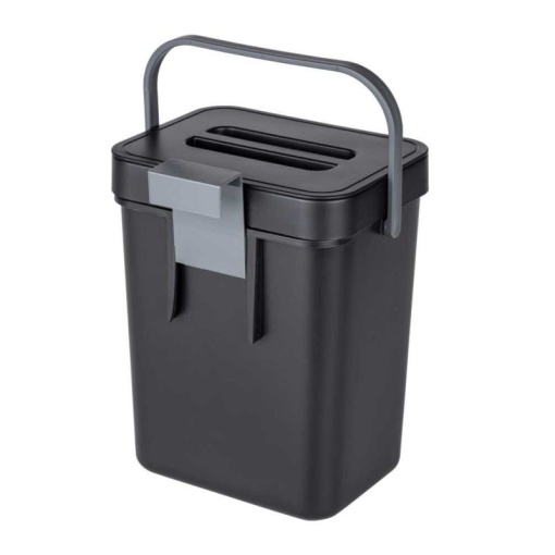 Cos de gunoi cu maner Tago 5 litri Wenko Black Outdoor Kitchen - 55027100 - Img 3