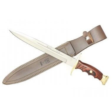 Cutit Vanatoare Muela BW-26,maner lemn presat coral, lama 26 cm - Img 2