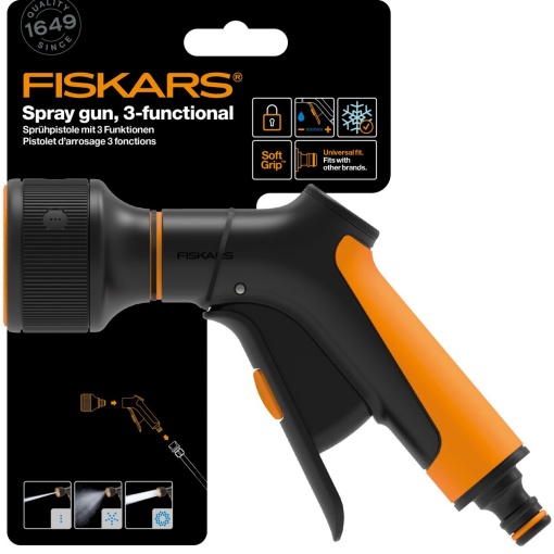 FISKARS Pistol pentru stropit cu 3 jeturi Fiskars Comfort , control frontal - 1065483 - Img 8