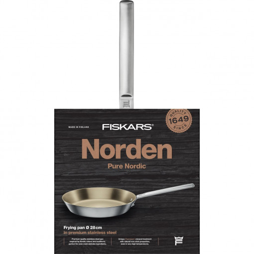 FISKARS Tigaie din otel inoxidabil, antiaderenta, Fiskars Norden, Ø 28 cm - 1067633 - Img 4