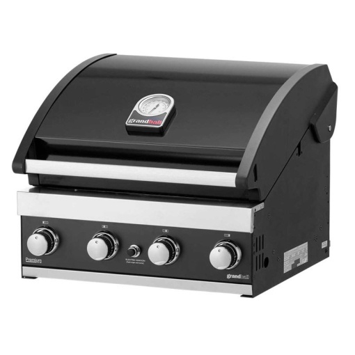Gratar pe gaz cu 4 arzatoare din inox, incastrabil, gratare din fonta, Grandhall Grandpro Premium GT4 - K04000386A - Img 3