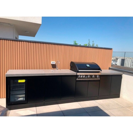 Gratar pe gaz cu 6 arzatoare (5 inox si 1 infrarosu), incastrabil, grile si plita fonta, Grandhall Grandpro Maxim G5 - K05000387A - Img 7
