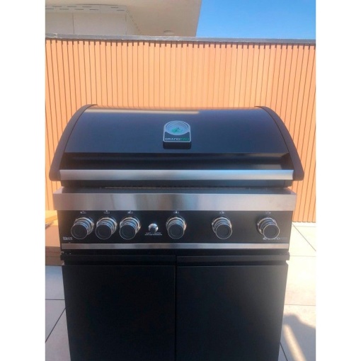 Gratar pe gaz cu 6 arzatoare (5 inox si 1 infrarosu), incastrabil, grile si plita fonta, Grandhall Grandpro Maxim G5 - K05000387A - Img 17