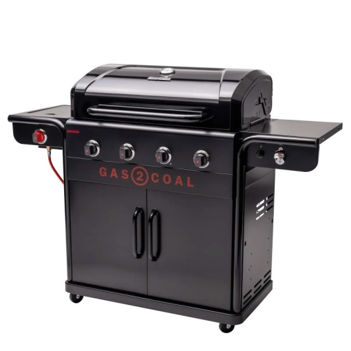 Gratar pe gaz si carbuni hibrid Char-Broil Gas2Coal 2.0 440 Special Edition, plita si sear burner - 140995 - Img 5