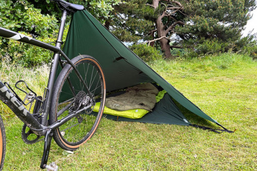 Groundsheet  DD Superlight pentru ture cu bicicleta  Olive Green 210cm x 150cm  - 707273931658 3