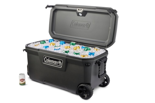 Lada frigorifica pasiva Coleman Convoy 97L, gri, cu manere si roti, balamale metalice 96 x 45 x 48 cm - 2213849 - Img 2