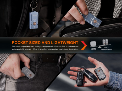 Lanternă EDC - 500 Lumeni 90 Metri Fenix E03R V2.0 Limited Edition - ADV-481-012 - Img 6
